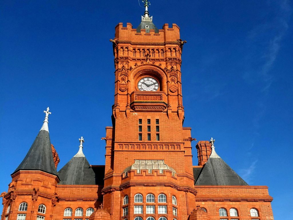 The iconic Pierhead Building in Cardiff Bay – a striking symbol of Welsh heritage and history, standing proud since 1897.