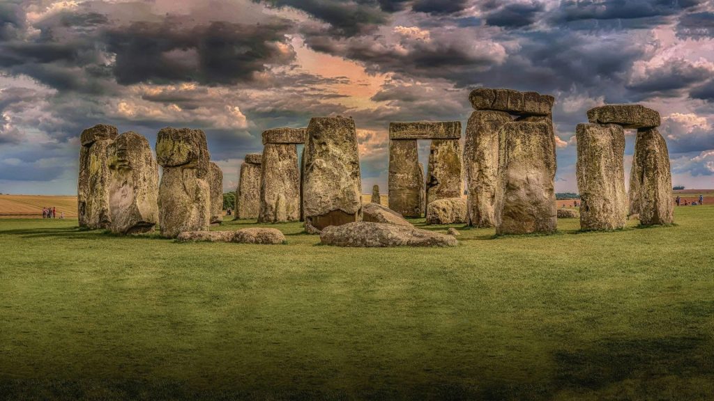 Stonehenge with storm clouds