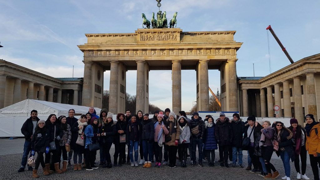 Brandenburg Gate with our student group.
