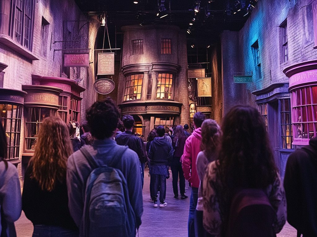 Stepping into Diagon Alley with fellow wizards