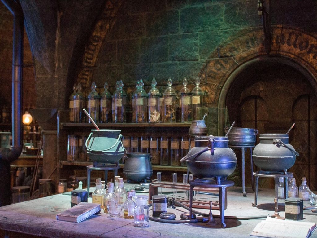Potions classroom exactly as Snape left it